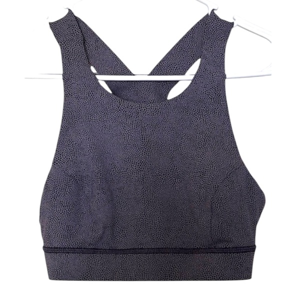 🍋 LULULEMON Fast & Free Bra - Dusky Lavender Black Size 6 - Picture 2 of 11